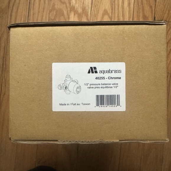 NEW AquaBrass 40255 Chrome 1/2 Pressure Balance Valve. - Picture 1 of 5